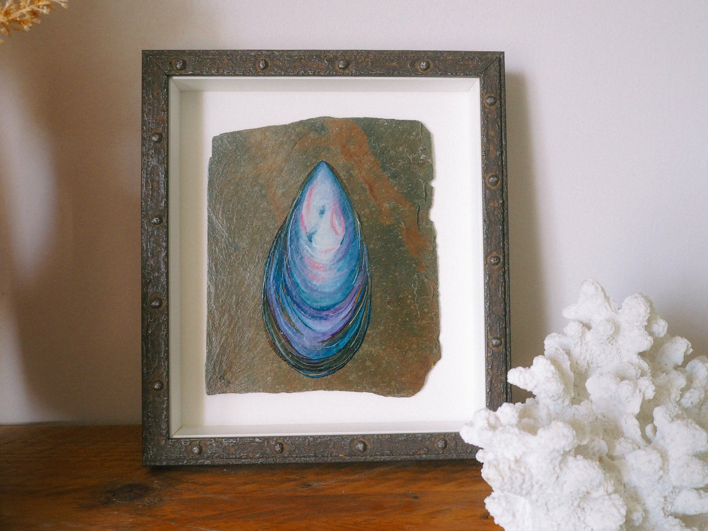 Mussel on Slate, Original Watercolour