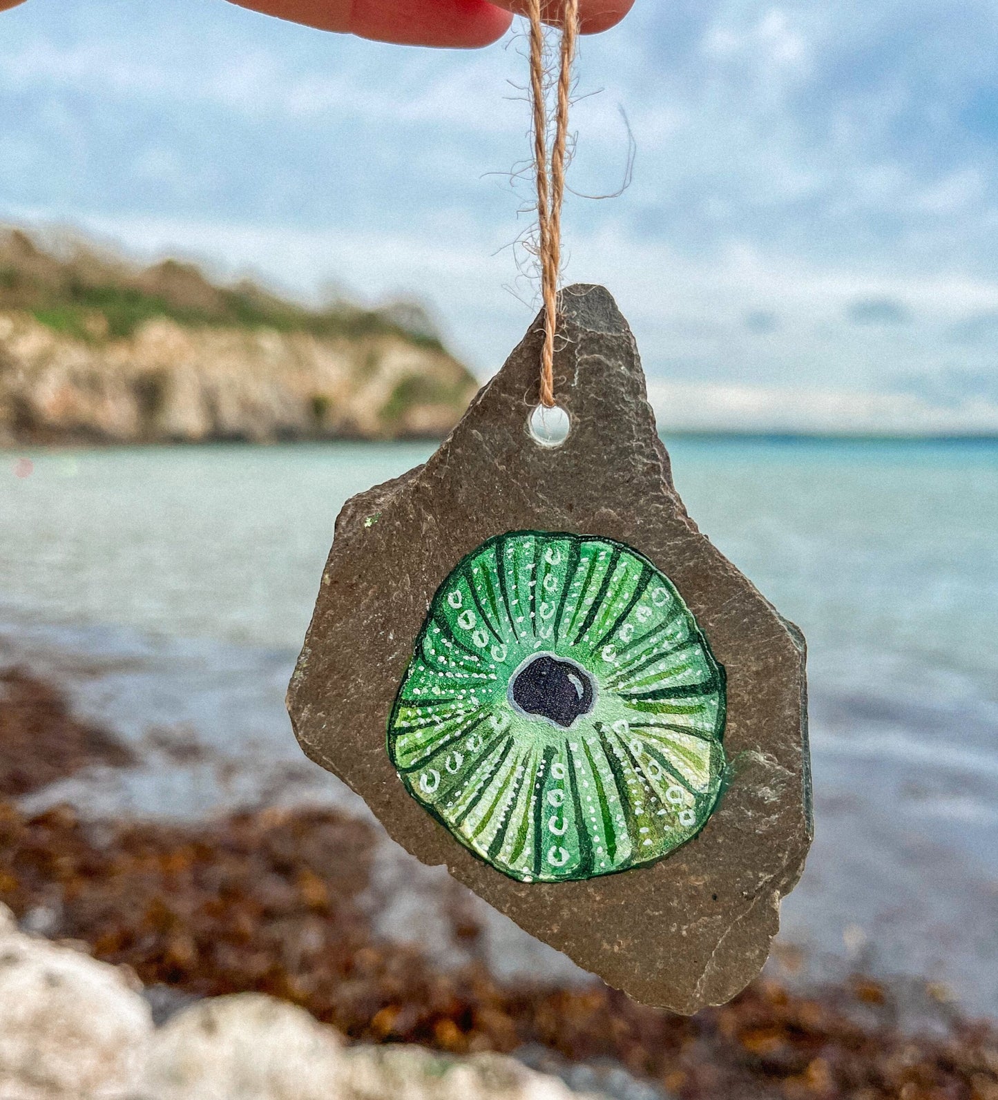 Hand Painted Sea Urchin Bauble