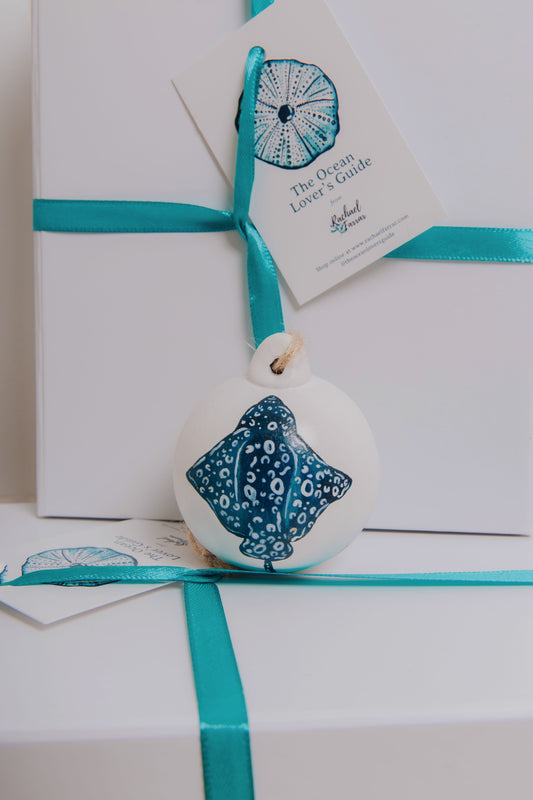 Spotted Eagle Ray Hand Painted Bauble