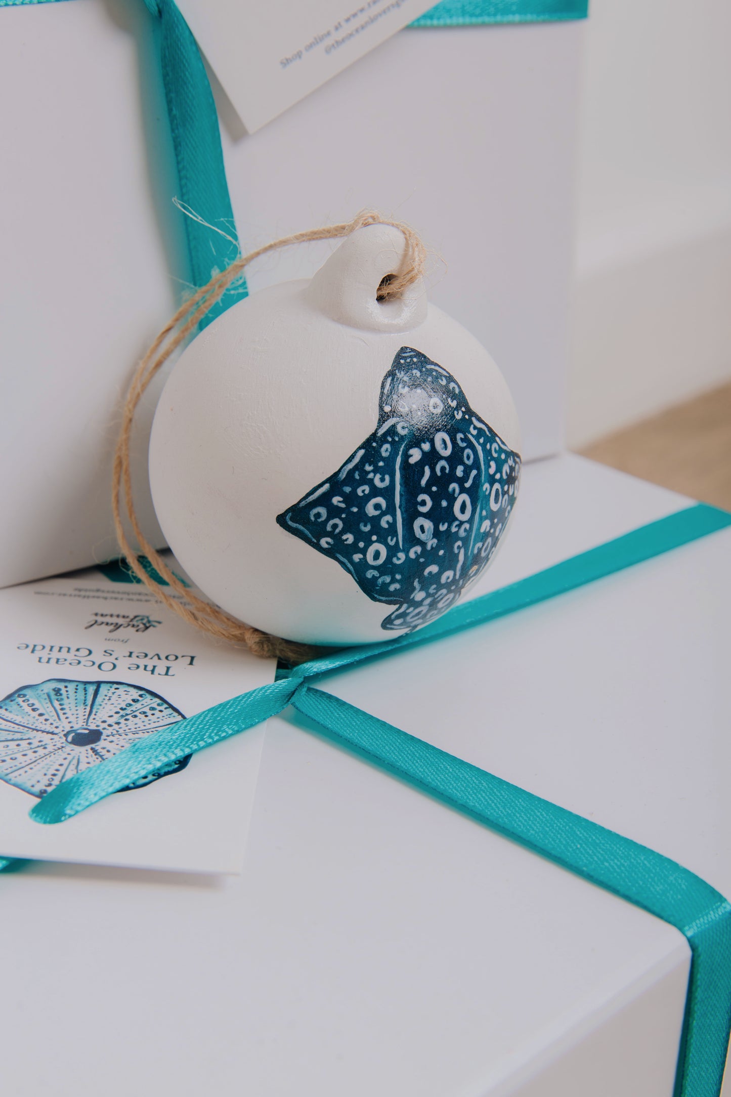 Spotted Eagle Ray Hand Painted Bauble