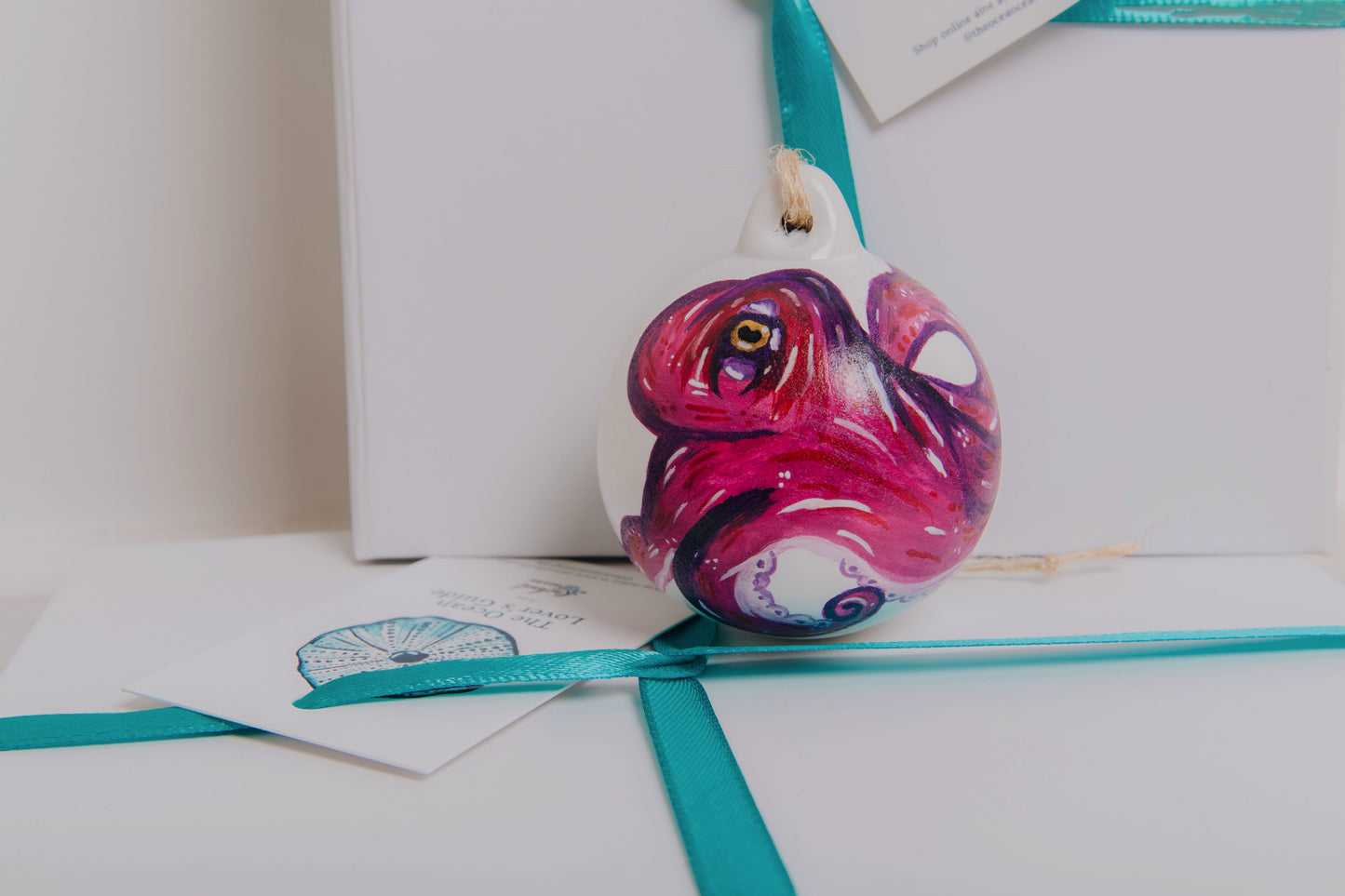 Octopus Hand Painted Bauble