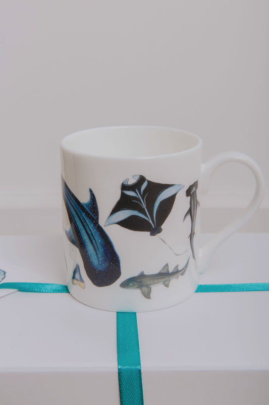 School of Sharks Bone China Mug