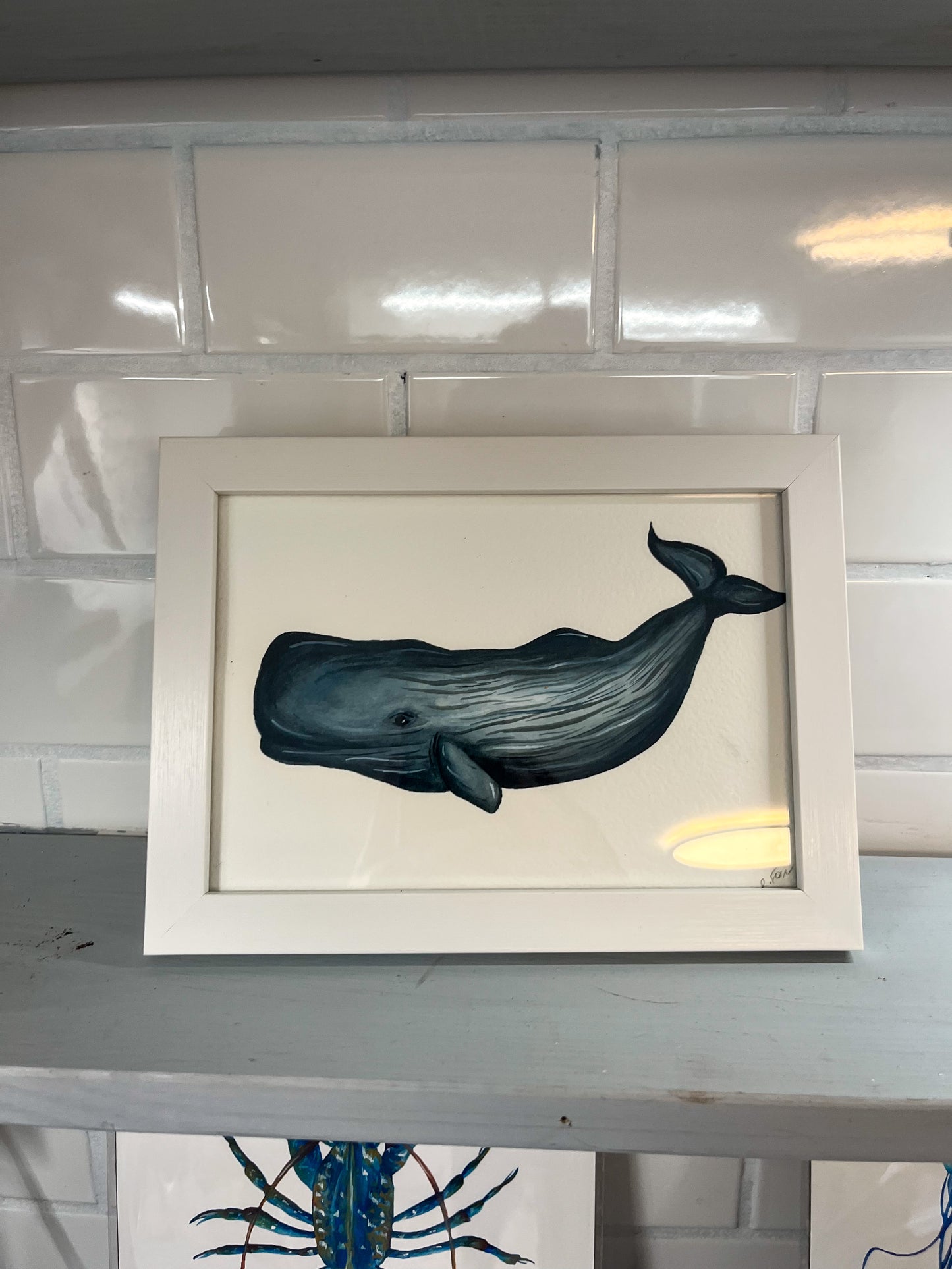 Sperm Whale Original Watercolour Painting