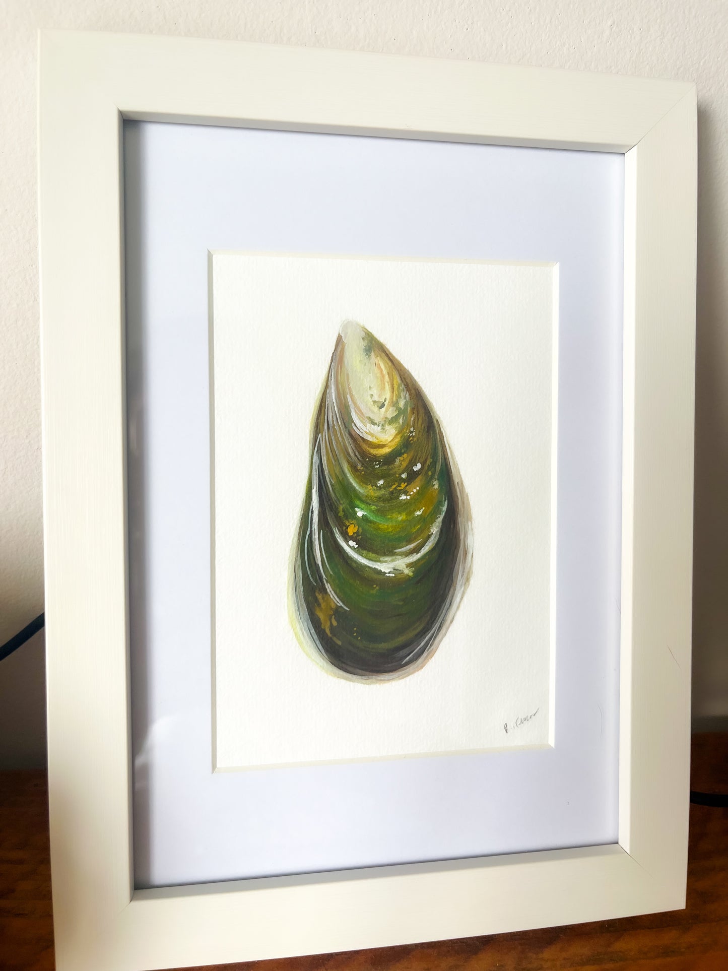 Green Mussel Mini Original Watercolour