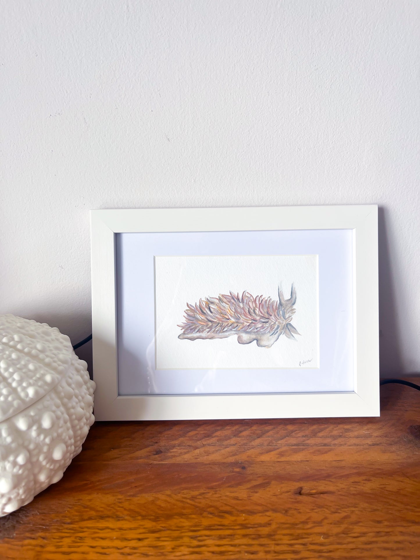 Grey Sea Slug Mini Original Watercolour