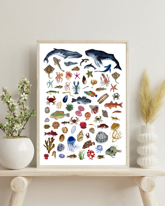 Ocean Lover's Guide Book Print