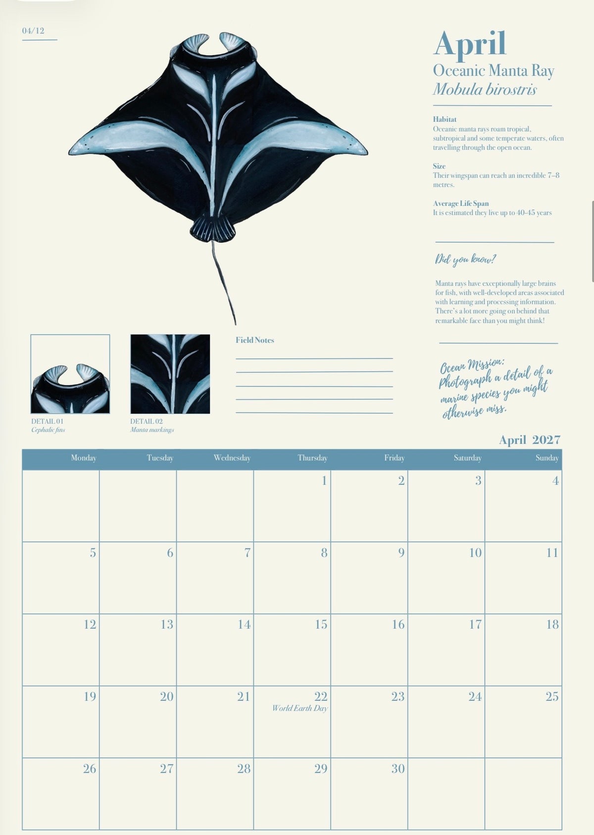 The Ocean Lover’s Calendar