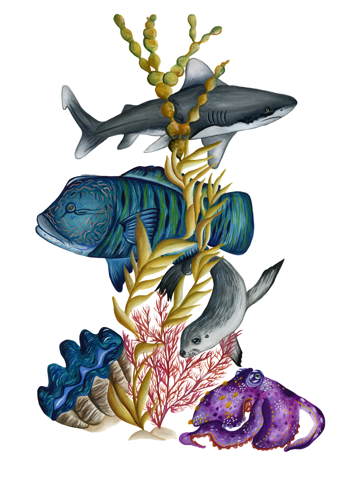 Reef Life in Motion Fine Art Print