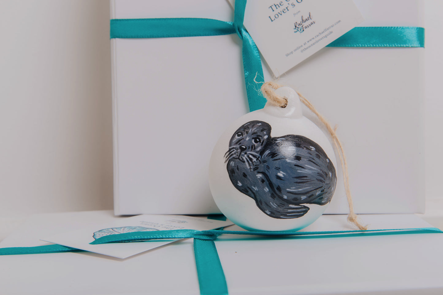 Grey Seal Hand Painted Bauble