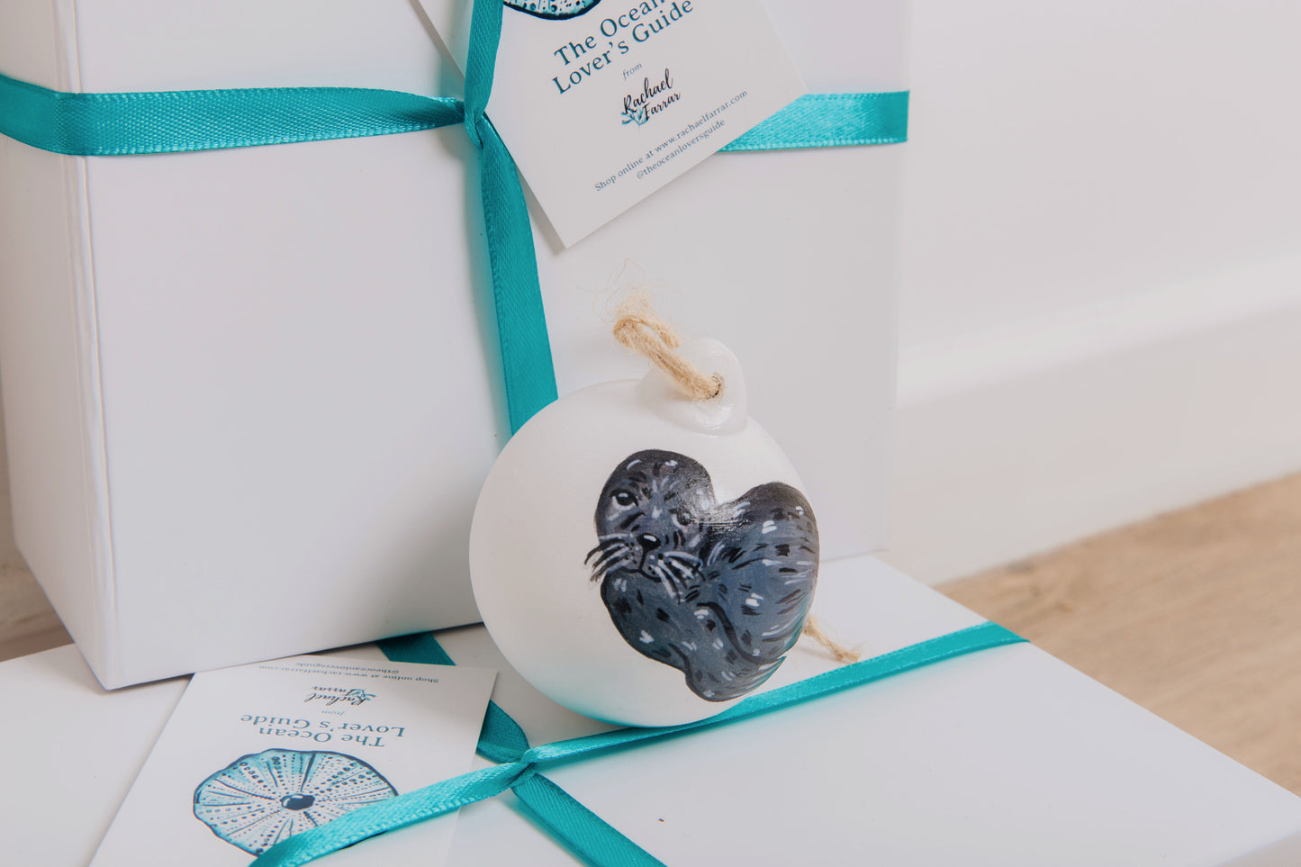 Grey Seal Hand Painted Bauble