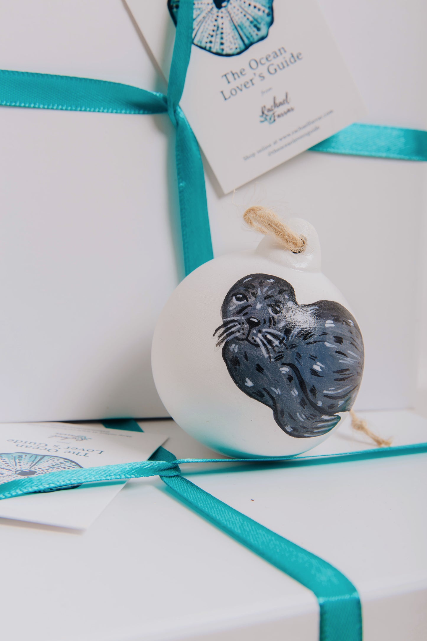 Grey Seal Hand Painted Bauble