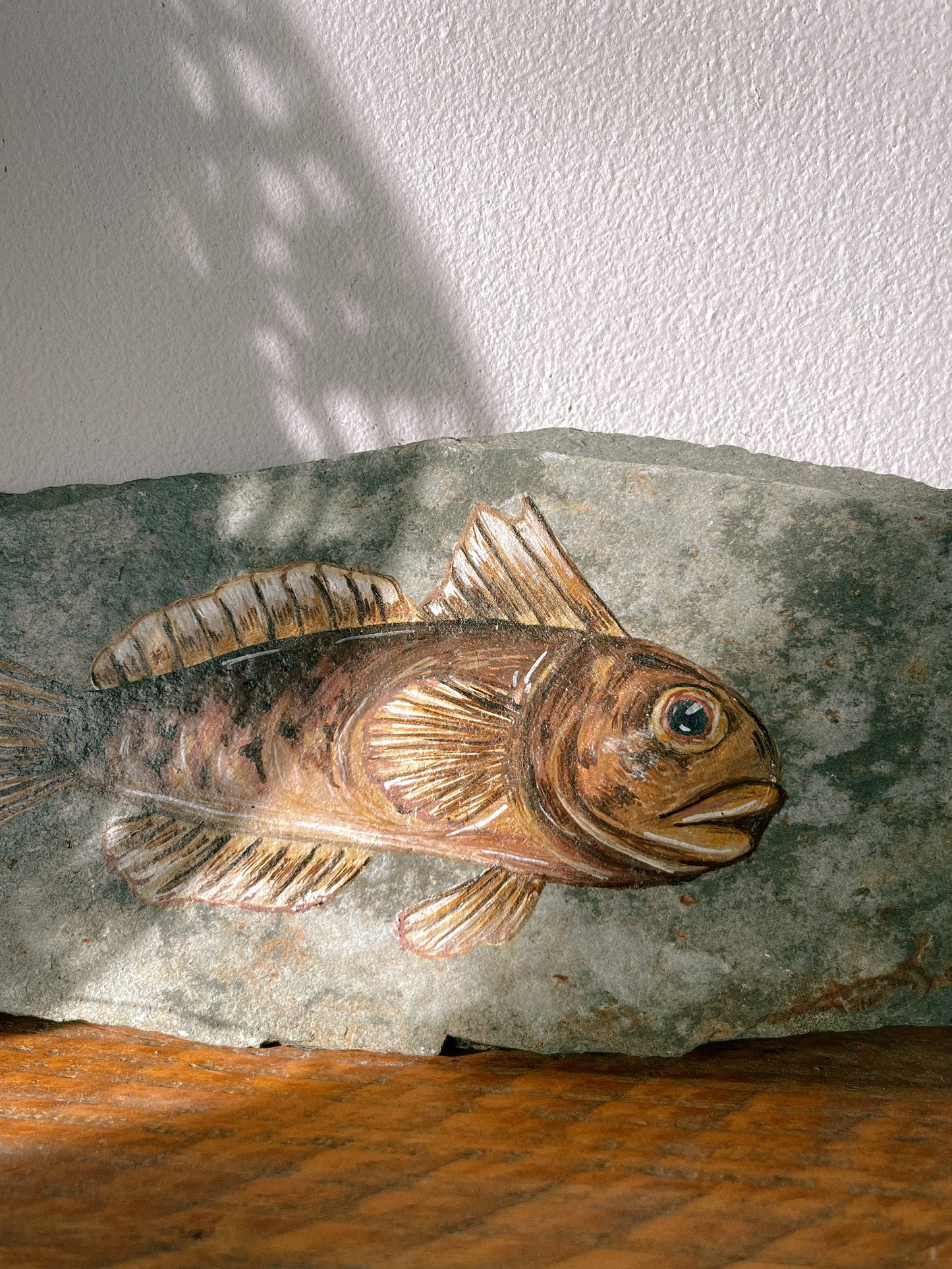 Rock Goby Slate Watercolour Painting